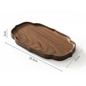 Plateau de service en bois fait main, moderne et luxueux, pour le petit-déjeuner, plateau de rangement naturel, organisateur de table à manger, cuisine, salle de bain, lave-vaisselle - Product Image 2