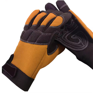 Gants de travail industriels renforcés anti-choc pour la protection des mains, compatibles écran tactile, en cuir pour mécaniciens - Product Image 5