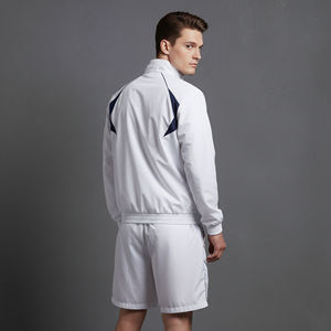 Conjunto Deportivo de 2 Piezas para Hombre, Color Sólido, con Ribete, 100% Algodón, Chaqueta Oversize con Hombros Caídos, Pantalones hasta la Rodilla, Estilo Urbano, Moda 2026 - Product Image 3