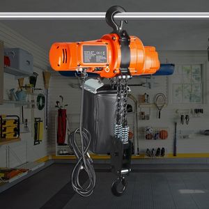 Single-Phase 120V Electric Chain <b>Hoist</b> 10 ft Lifting Height 2200 Lbs Load Capacity 6.9 Ft/min Speed for Overhead Crane for Farm - Product Image 2