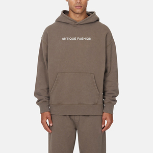 High Quality Custom Winter Plain Digital Printing <b>Acid</b> Wash Hoodie 100% Cotton Heavyweight <b>Drop</b> Shoulder Hoodies Men - Product Image 1