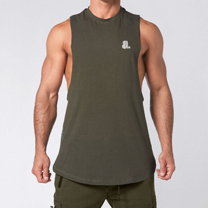 Men Cut Tank <b>Top</b> Sleeveless Fashion Muscle Design Embroidery Knitted Cotton Bamboo Fiber Cartoon Pattern Tie Dye Anti-shrink - Product Image 3