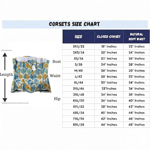 Premium Quality Steelboned <b>Underbust</b> Printed Corset - Product Image 6