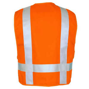 Veste de sécurité réfléchissante pour le travail avec poches, classe 1 ANSI, imperméable, haute visibilité, logo personnalisé, haute qualité - Product Image 3