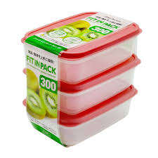 Contenitore per alimenti 300 3P In forma rosa - Product Image 1