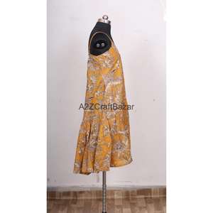 Vestido Midi Ajustado de Mujer, Ecológico, 100% Algodón, Cuello Cuadrado, Sin Mangas, Estampado Floral Digital, Casual y Formal - Product Image 5