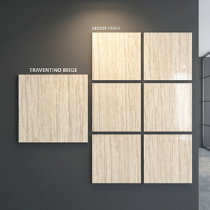 กระเบื้องพอร์ซเลนเคลือบเงาหินอ่อนสีเทาขนาด800x800มม. โรงงาน Foshan ของจีนจำหน่ายสำหรับพื้นและผนังภายใน - Product Image 3