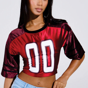 เสื้อฟุตบอลอเมริกันแบบสั่งตัดเย็บพิเศษ ผ้าโพลีเอสเตอร์ แขนสั้น ออกแบบหมายเลขได้ตามต้องการ ระบายอากาศได้ดี รับผลิตแบบ OEM ODM ขายส่งสำหรับสหรัฐอเมริกา - Product Image 3