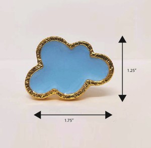 Wholesale Decorative Kids <b>Cabinet</b> <b>Knobs</b> Cloud Drawer Door Pulls Blue Brass Decorative Furniture Handles & <b>Knobs</b> - Product Image 2