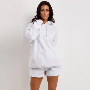 Sudadera con Capucha Personalizada con Logotipo Bordado en la Parte Delantera, para Mujer, 100% Algodón, Felpa, Cuello Redondo, Talla Grande, Informal, Gruesa, 300g, de Secado Rápido - Product Image 4