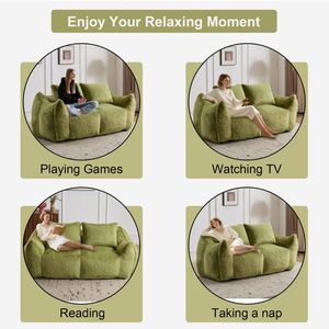 Divano Pouf Gigante Ultra Morbido e Soffice per Interni, Poltrona Oversize per Soggiorno, Chaise Longue con Imbottitura in EPS per Adulti - Product Image 5