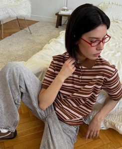 Nouveau style – Chemises décontractées roses à manches courtes pour femmes et hommes – Hauts unisexes en tissu Oxford anti-plis – Vêtements de sport - Product Image 6