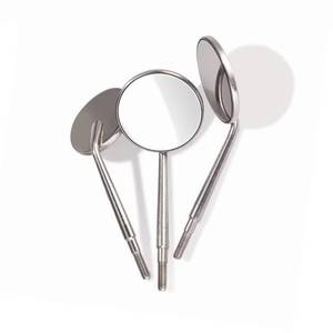 Miroir buccal dentaire professionnel Morje en acier inoxydable argenté avec poignée moletée, instrument chirurgical manuel de classe II CE - Product Image 2