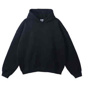 Sudadera con Capucha Premium de Algodón Grueso para Hombre, Estilo Urbano, Hombros Caídos, Lisa, de Felpa, Ajuste Holgado - Product Image 3