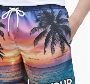 Shorts de Playa Sublimados con Logotipo Personalizado para Mujer y Hombre, Transpirables, de Secado Rápido, Poliéster/Algodón, Ecológicos - Product Image 3