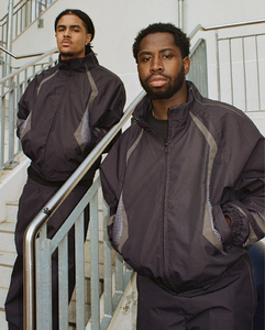 Streetwear Two Pieces <b>Running</b> Track Suit Crinkle Nylon Polyester Windbreaker <b>Jackets</b> and Jogger Pants Lightweight Tracksuit Sets - Product Image 4