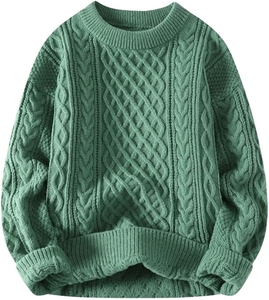 Customizable Men's Plus Size <b>Pullover</b> <b>Sweater</b> Long Sleeve High Quality Breathable Cotton Knitted Casual Winter Wear - Product Image 3