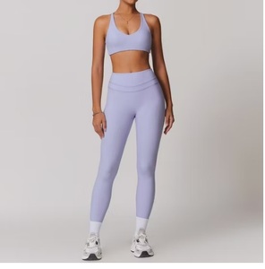 Low MOQ Women High Quality Solid Color Full Length Yoga Leggings For High Waist Seamless Soft Fitness Comfort Tight Breathable - Product Image 4