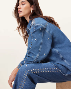 กางเกงยีนส์เดนิมสไตล์สตรีทสำหรับผู้หญิง รับทำโลโก้ OEM คอลเลคชั่นทุกฤดูกาล คุณภาพสูง - Product Image 2