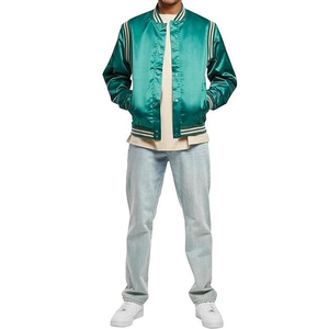 Streetwear Bomber with <b>Gothic</b> Embroidery, Drop Shoulder, and Heavyweight Construction - Product Image 6