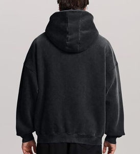 Sweats à capuche délavés vintage pour hommes, top des ventes, sweats à capuche zippés en coton épais délavés à l'acide pour hommes, surdimensionnés, amples - Product Image 5