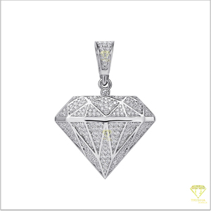 Colgante de Plata de Ley 925 grande de Hip Hop de alta calidad con colgante de diamante cultivado en laboratorio para hombres - Product Image 4