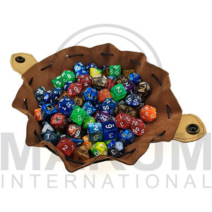 leather <b>dice</b> pouch with drawstring and botton in very cheap prices - Product Image 2