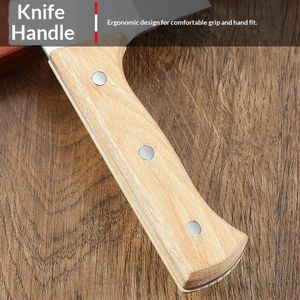 Couteau à découper LEGACY BLADES, lame en acier inoxydable, manche en bois, 8-9,9 pouces, finition satinée, couteau de cuisine durable, ambidextre - Product Image 5