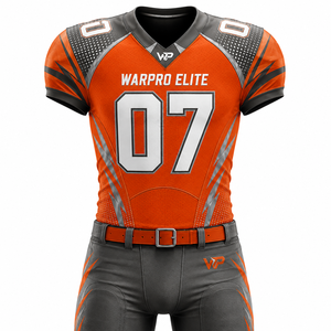 Uniforme de Fútbol Americano WARPRO Elite para Hombre, Jersey Sublimado con Cuello en V, Manga Corta, Ajustado, Absorbente de Humedad, para Toda Temporada - Product Image 2