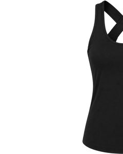 Top Deportivo Personalizado para Mujer, Negro, Espalda Cruzada, Sin Mangas, Absorbe la Humedad, para Yoga, Gimnasio, Fitness, Ropa Deportiva - Product Image 3