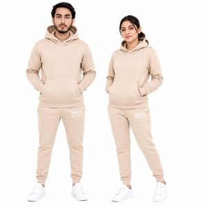 Ensemble de survêtement personnalisé 100% coton léger et écologique, 2 pièces, vêtements de sport en molleton unisexe, chaud, respirant et élastique - Product Image 3