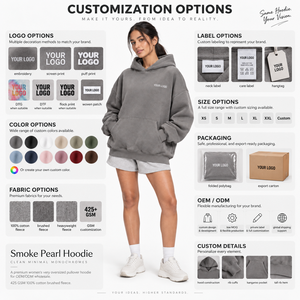 Oversized <b>Longline</b> Hooded Pullover Women's Fleece <b>Hoodie</b> Drop Shoulder Cotton Fleece OEM Custom Clothing Factory Factory Supply - Product Image 5