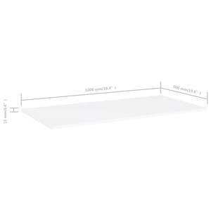 Juego de 4 Estantes de Pared y Exhibición de Madera Sintética Blanca, 39.4 x 19.7 x 0.6 pulgadas - Product Image 5