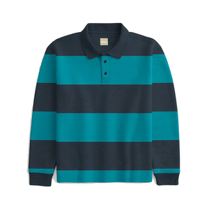 Fabrication sur mesure de polos pour hommes 100% coton, manches longues, séchage rapide, logo personnalisé, style décontracté. - Product Image 1