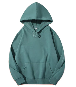High Quality 300gsm Heavyweight Pullover Hoodie Polyester/Cotton Fleece Regular Fit Solid Winter Drop Shoulder No <b>Strings</b> Men's - Product Image 1