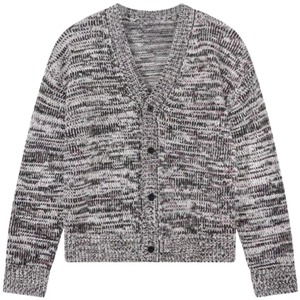 Men Mixed Yarn Knitted <b>Cardigan</b> <b>Sweater</b> Button Up V Neck Soft Warm Knit Casual Winter Fashion Streetwear Top - Product Image 1