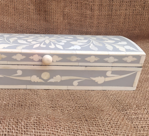 Bone Inlay Jewelry Box Handmade Polished Love Design Organic Material Customizable Size Decorative Storage <b>Boxes</b> - Product Image 1