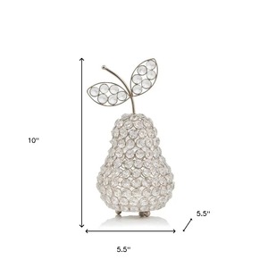 Sculpture en cristal en forme de poire, décoration en verre faite à la main, figurine artistique contemporaine pour table de salon - Product Image 3