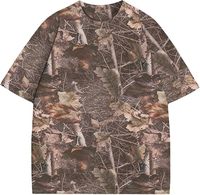 T-shirt à manches courtes surdimensionné pour homme, gris, imprimé abstrait, tricoté en polyester, style décontracté, col rond
