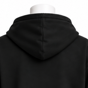 Sweat-shirt à capuche noir Indus brodé, motif floral, poche kangourou, streetwear décontracté, unisexe, haut de mode d'hiver - Product Image 4