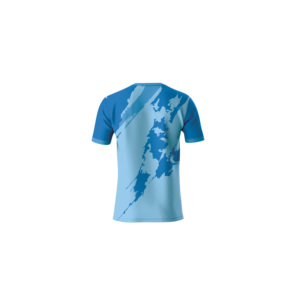 T-shirt personnalisé par sublimation 100 % polyester jersey, tissu vibrant entièrement imprimé, doux et respirant pour vêtements de sport, streetwear et promotions - Product Image 3