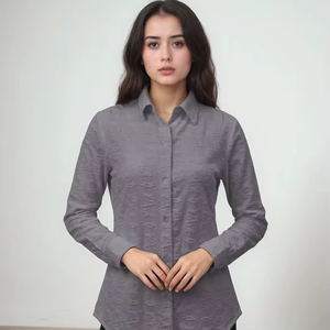 Nouvelle Robe Décontractée Mi-Longue à Manches Longues pour Femme, Modèle Été, Tricotée, Boutonnée, Respirante, Grande Taille, Idéale pour le Bureau - Product Image 1