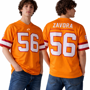 Camiseta Deportiva Clásica de Fútbol Americano con Malla, Cuello en V, para Hombre, Diseño Personalizado con Logotipo, Etiqueta Privada - Product Image 1