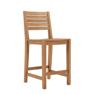 Tabouret de bar en teck américain, fabriqué en Indonésie, meubles en bois massif - Product Image 1