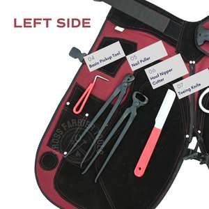 Kit de herramientas para herrador con alicates para pezuñas, clavillero, medidor de dolor, cuchillo para pezuñas, extractor de clavos, pulidor de pezuñas, cuchillo de bucle y herramienta de recogida - Product Image 5