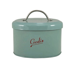 Stainless Steel Round Large Capacity 1-3L Detachable Kitchen Bakery Storage Bread Box with Roll Top - Product Image 1