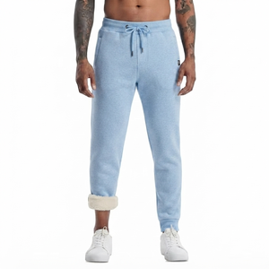 DROGEN EXPORTS Custom Men's Spring Anti-Pilling Fleece <b>Lined</b> Drawstring Closure Sweatpants Lightweight Sherpa <b>Lined</b> <b>Pants</b> - Product Image 1