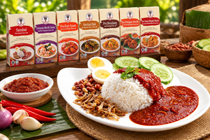 บาวัง นาซีเลมัก 200 กรัม ซอสปรุงรสเผ็ดสไตล์มาเลเซีย พร้อมไก่ <span class=keywords><strong>แกง</strong></span> ไข่ แตงกวา ถั่วลิสง <span class=keywords><strong>ปลา</strong></span>แอนโชวี่ กุ้งเผา - Product Image 3