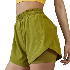 Shorts de Verano para Mujer al Por Mayor, Personalizados, de Cintura Alta, Transpirables, Ecológicos, de Secado Rápido, Casuales, de Algodón, con Cintura Elástica, Colores Personalizados - Product Image 1