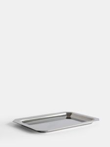 Minimalist Silver Rectangular Display Tray Sleek Entertaining Presentation Essential - Product Image 3